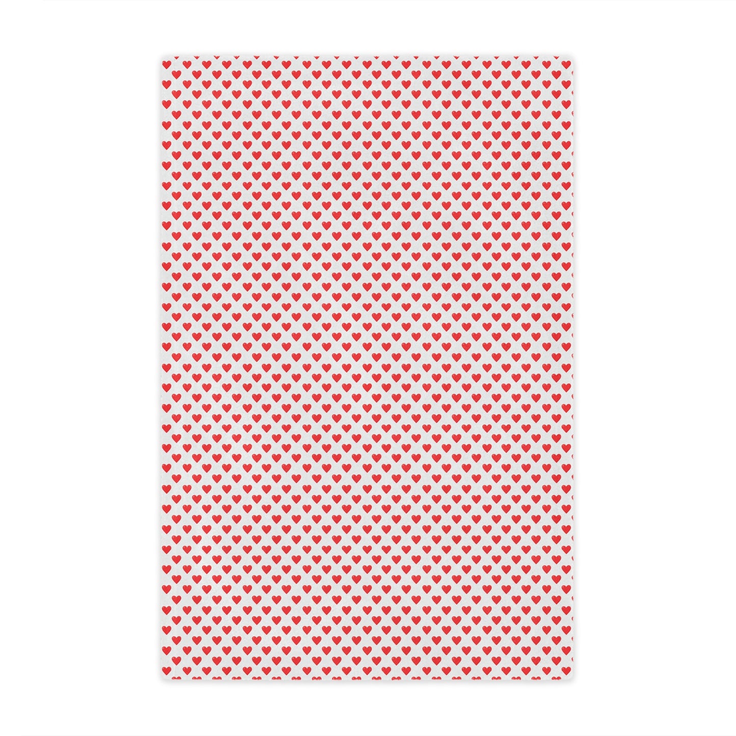 Heart Pattern Minky Blanket — Soft Red Hearts Throw for Valentine's Day & Cozy Gifts