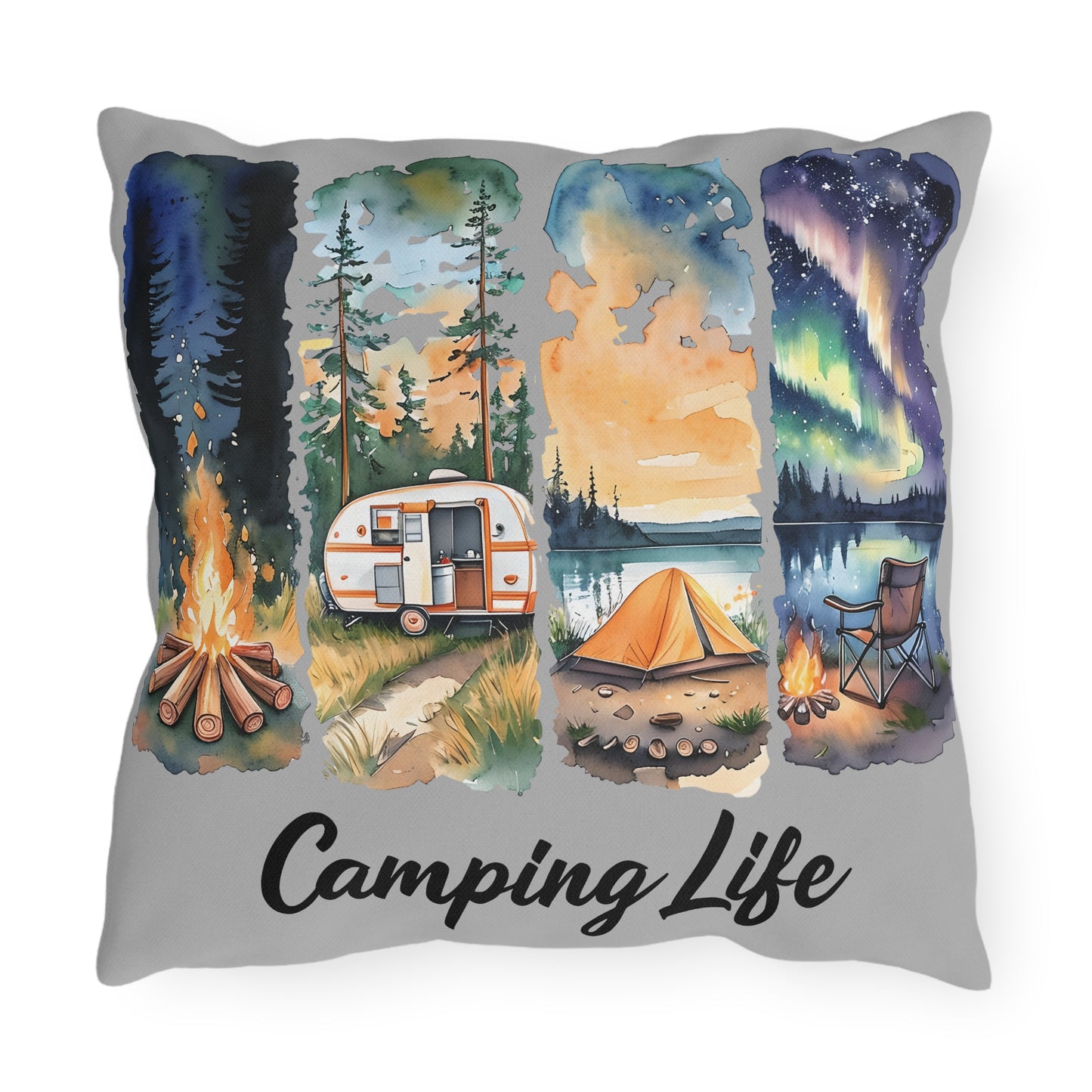 Camping Life Outdoor Pillow