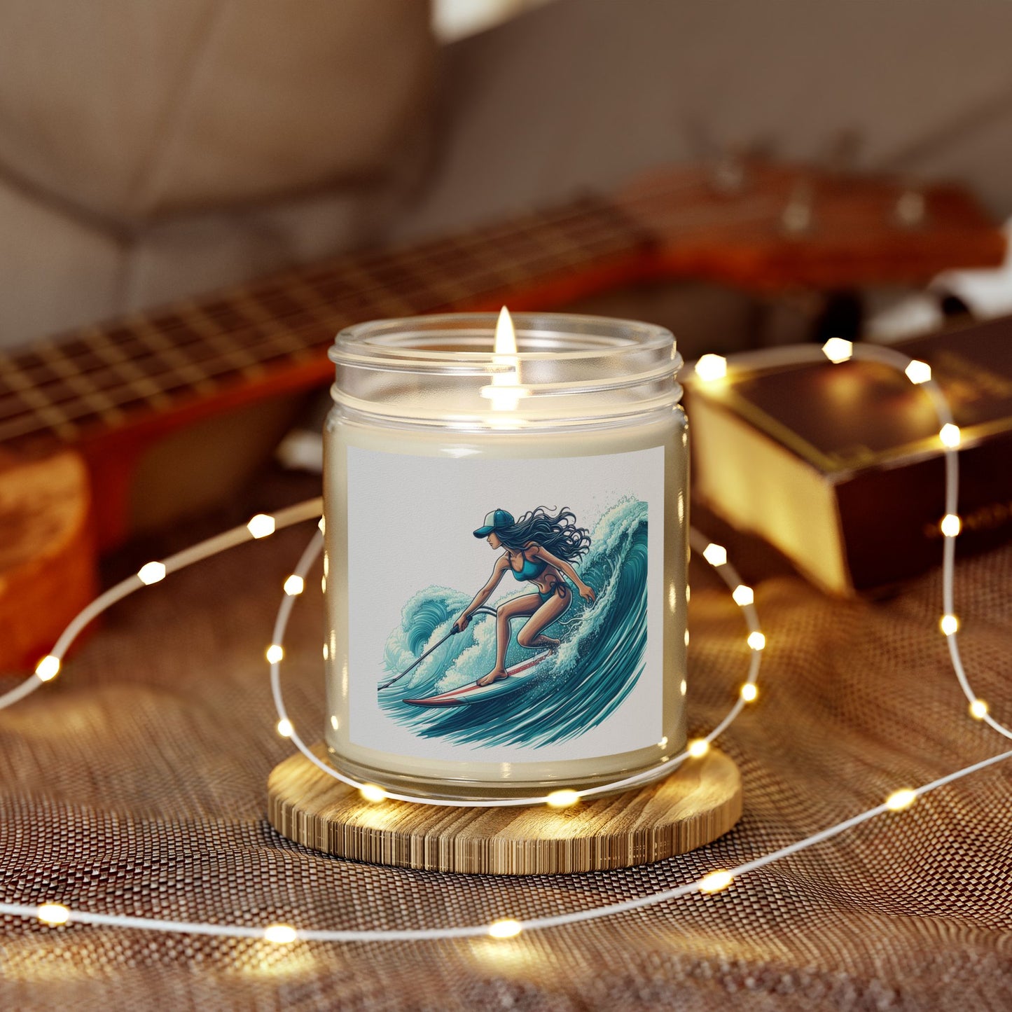 Scented Candles, Coconut Apricot Wax (4oz, 9oz) - Surfer