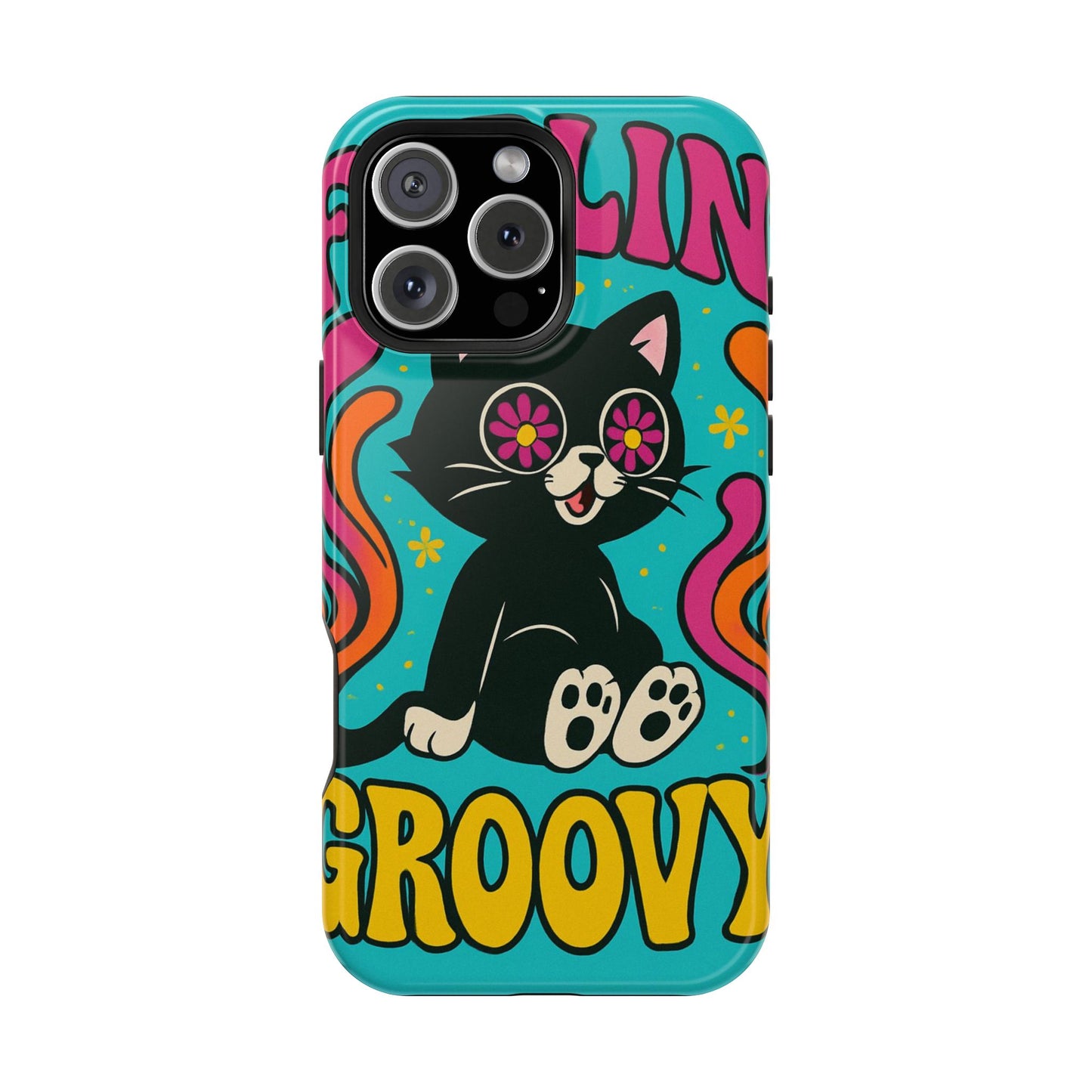 Groovy Cat Magnetic Impact-Resistant Phone Case
