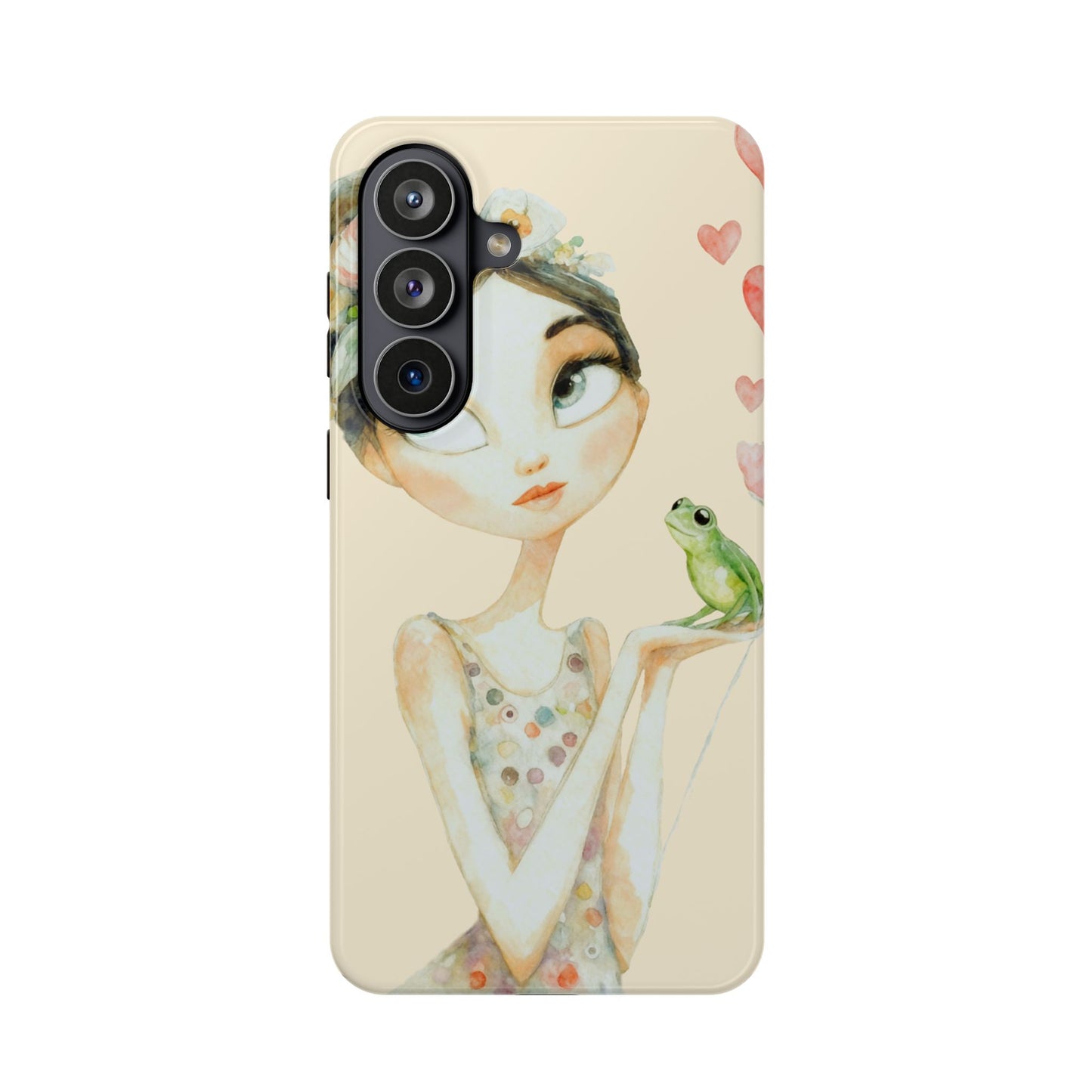 Whimsical Girl with Frog Magnetic Impact Phone Case