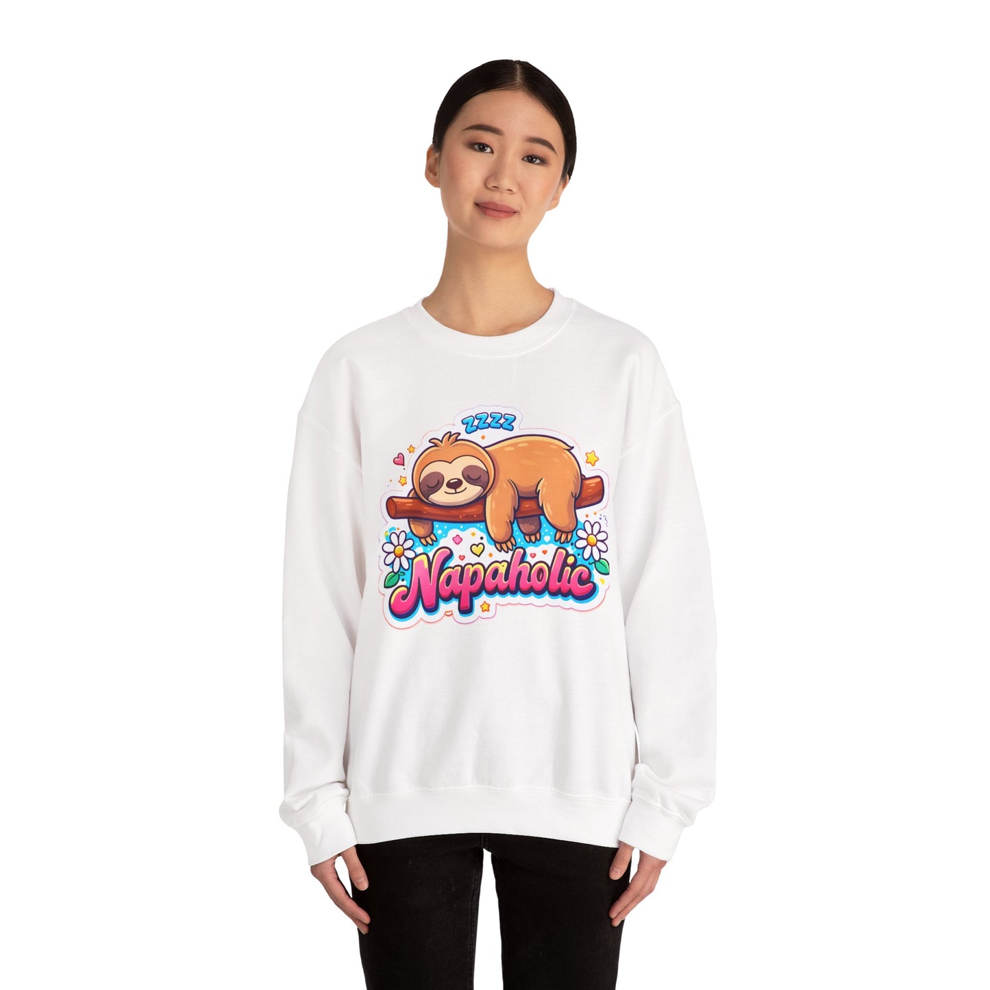 Napaholic Sweatshirt — Cute Sloth Nap Lover Crewneck