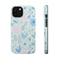 Floral Pastel Magnetic Impact Phone Case — Blue & Pink Botanical Design
