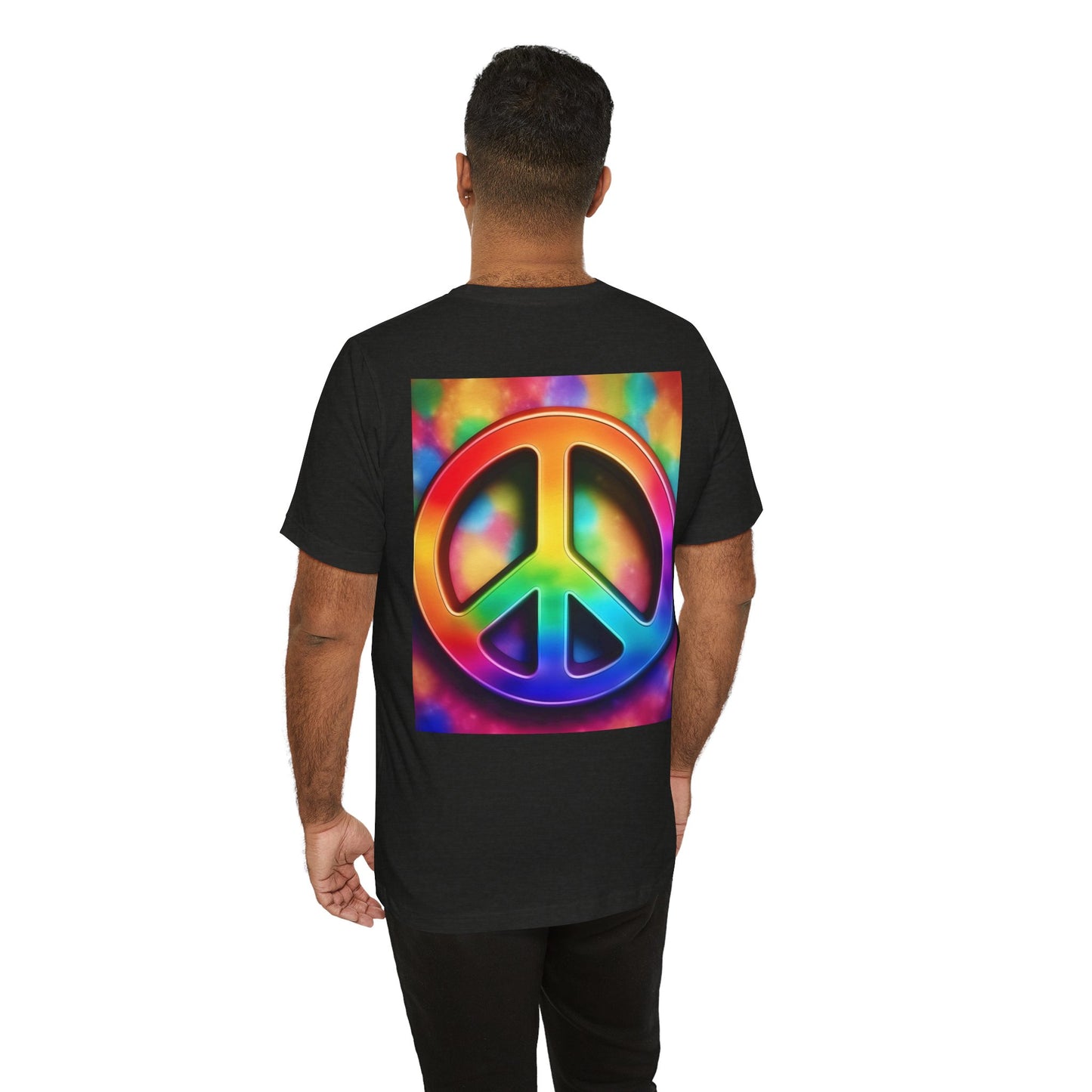 Peace Sign Tie-Dye Tee — Rainbow Hippie Peace Symbol T-Shirt
