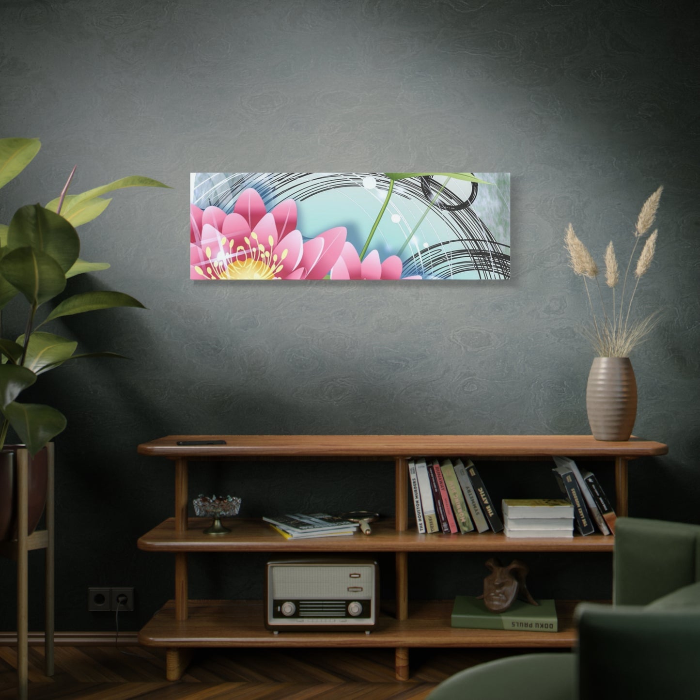 Lotus Blossom Matte Canvas Wall Art — Stretched 1.25" Decorative Print