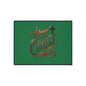Christmas Floor Mat - "Merry Christmas" Script with Cross, Heavy-Duty Holiday Doormat
