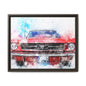 Matte Canvas, Framed Mustang Car