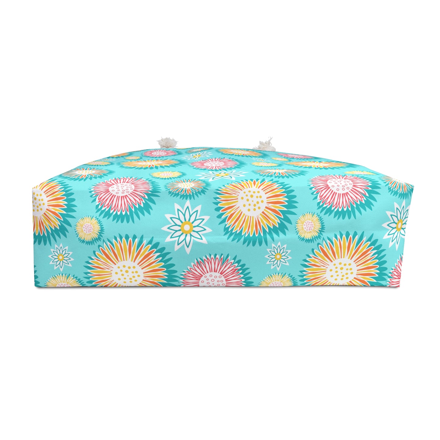Floral Burst Weekender Bag — Turquoise Travel Tote