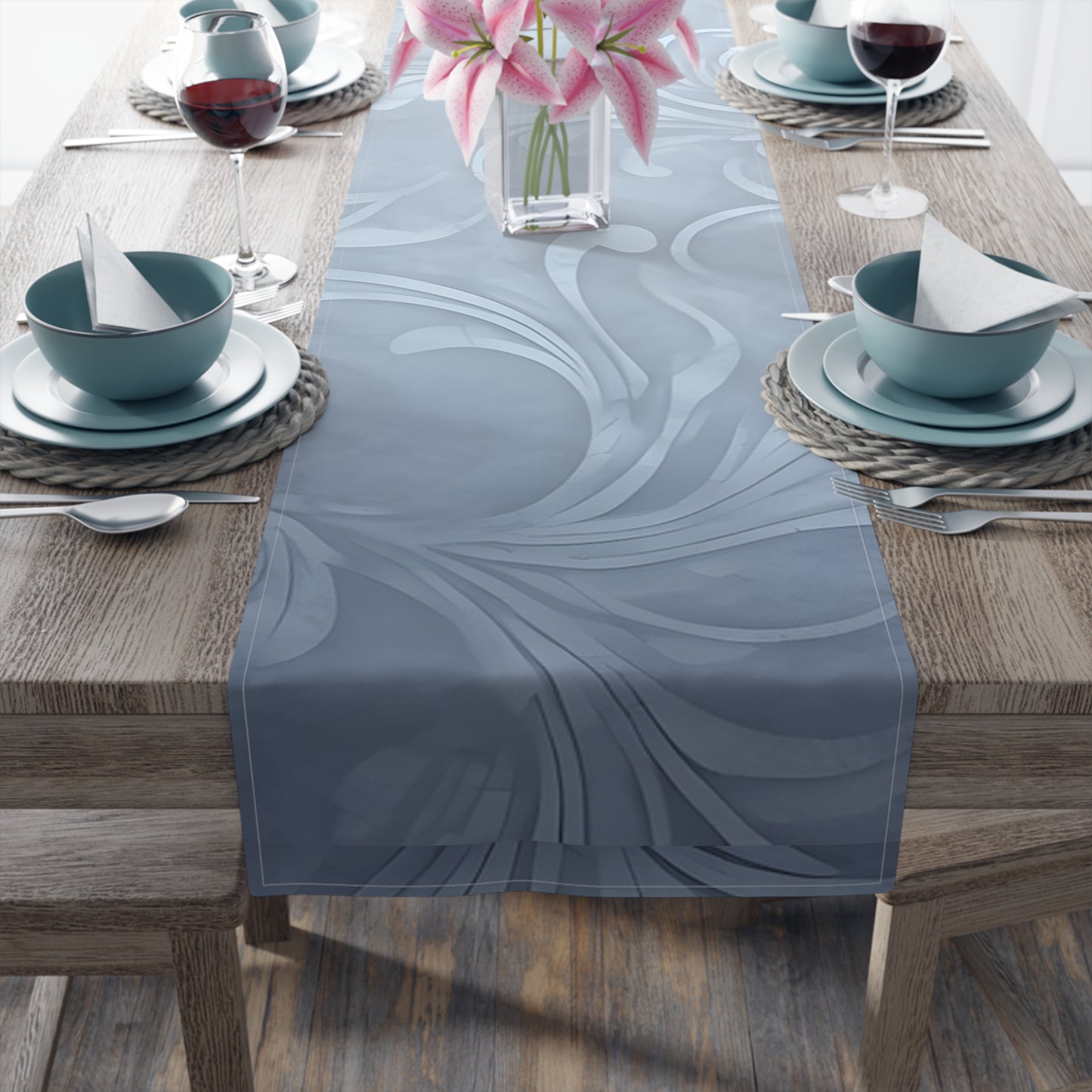 Elegant Cotton-Poly Table Runner | Wedding Decor, Dining Table Accent, Home Decoration, Holiday Table Setting, Gift Idea