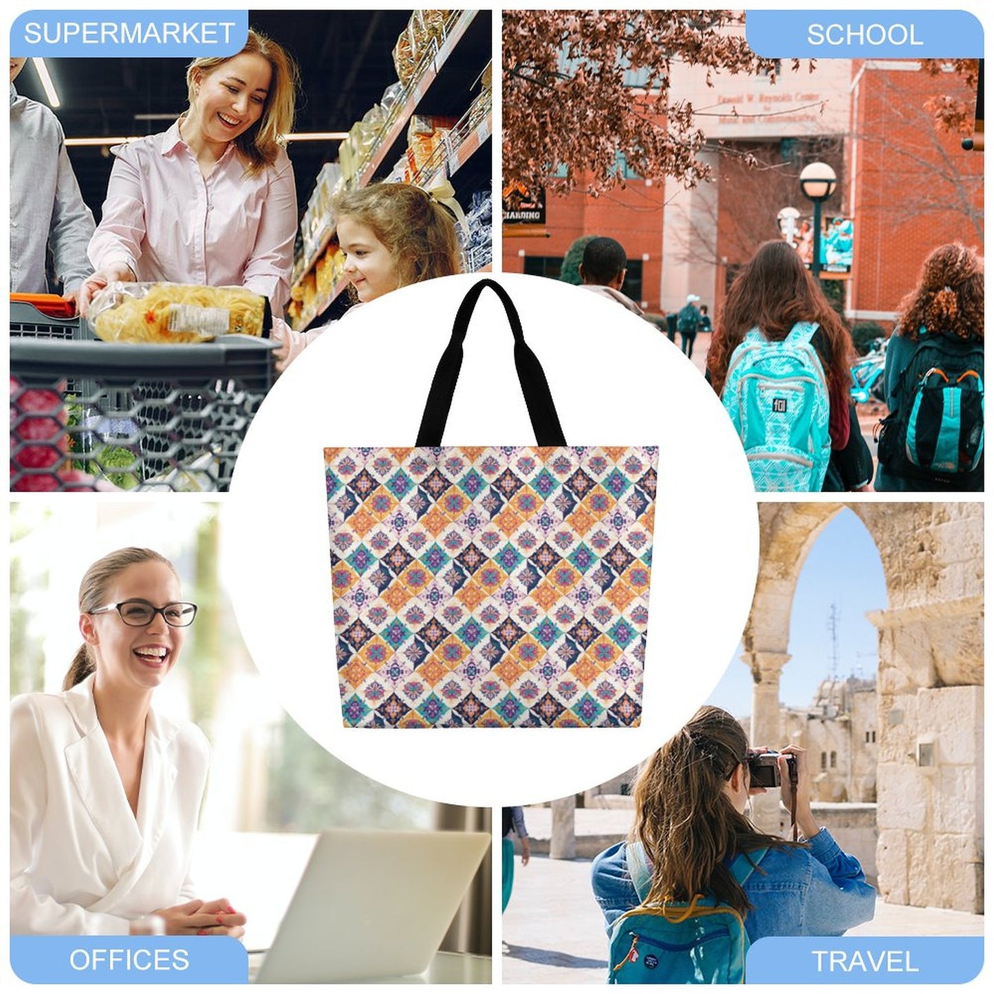 Large One Shoulder Shopping Bag