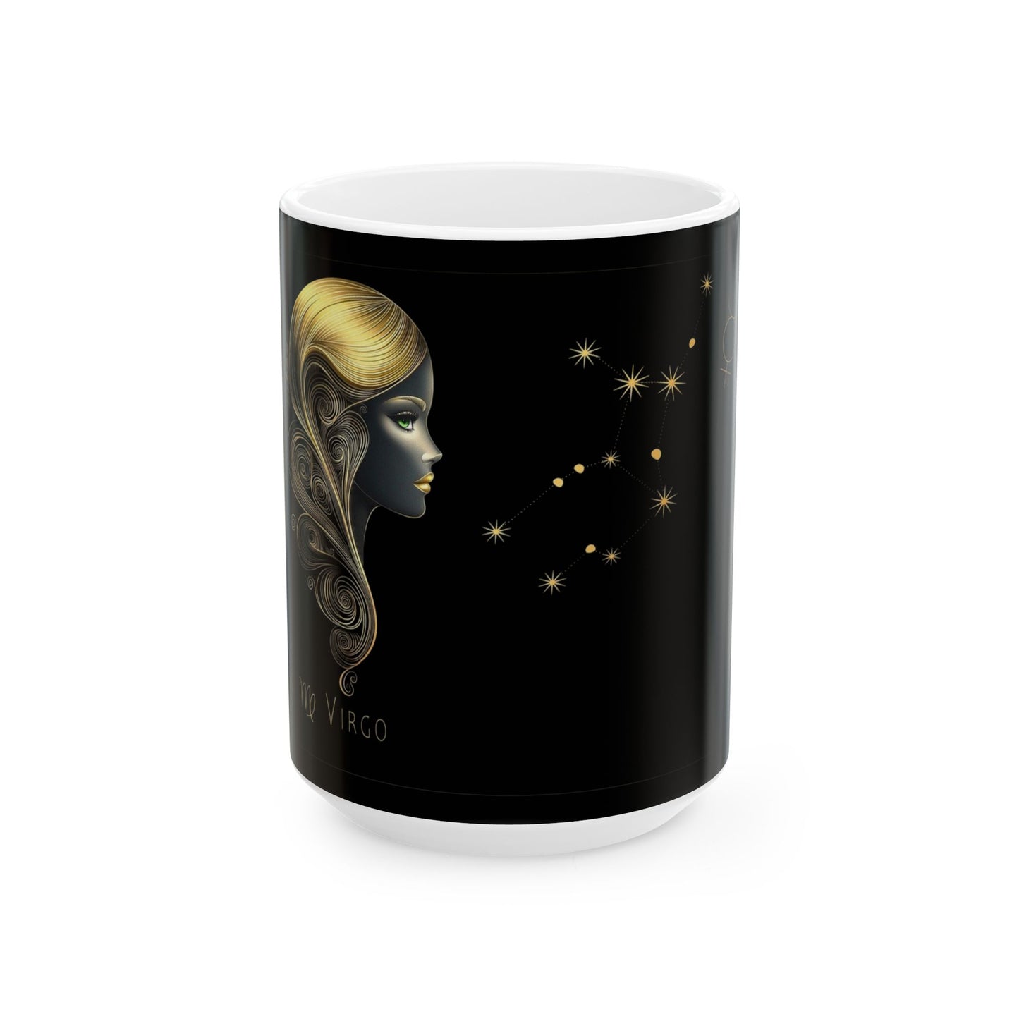 Virgo Constellation Ceramic Mug — Zodiac Astrology Coffee Cup (11oz/15oz)