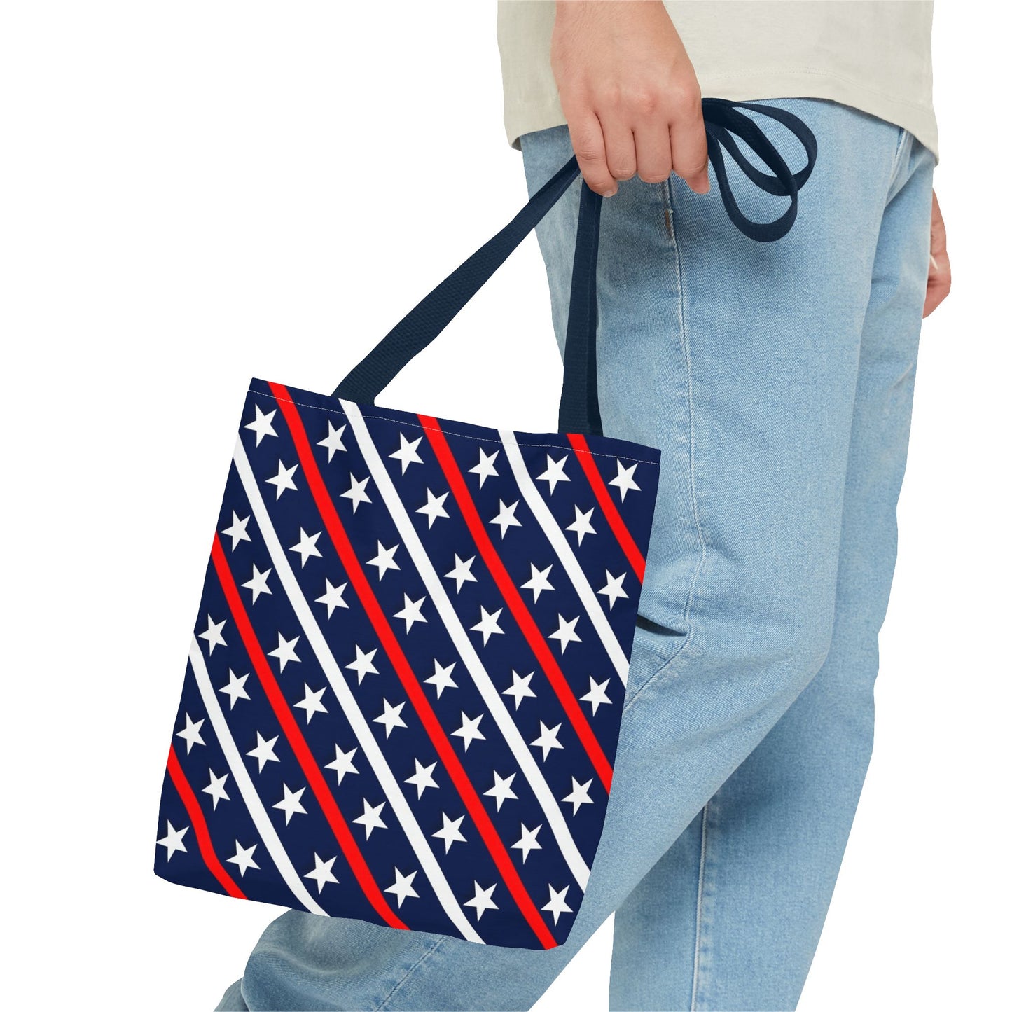 Patriotic Tote Bag, USA Flag Inspired