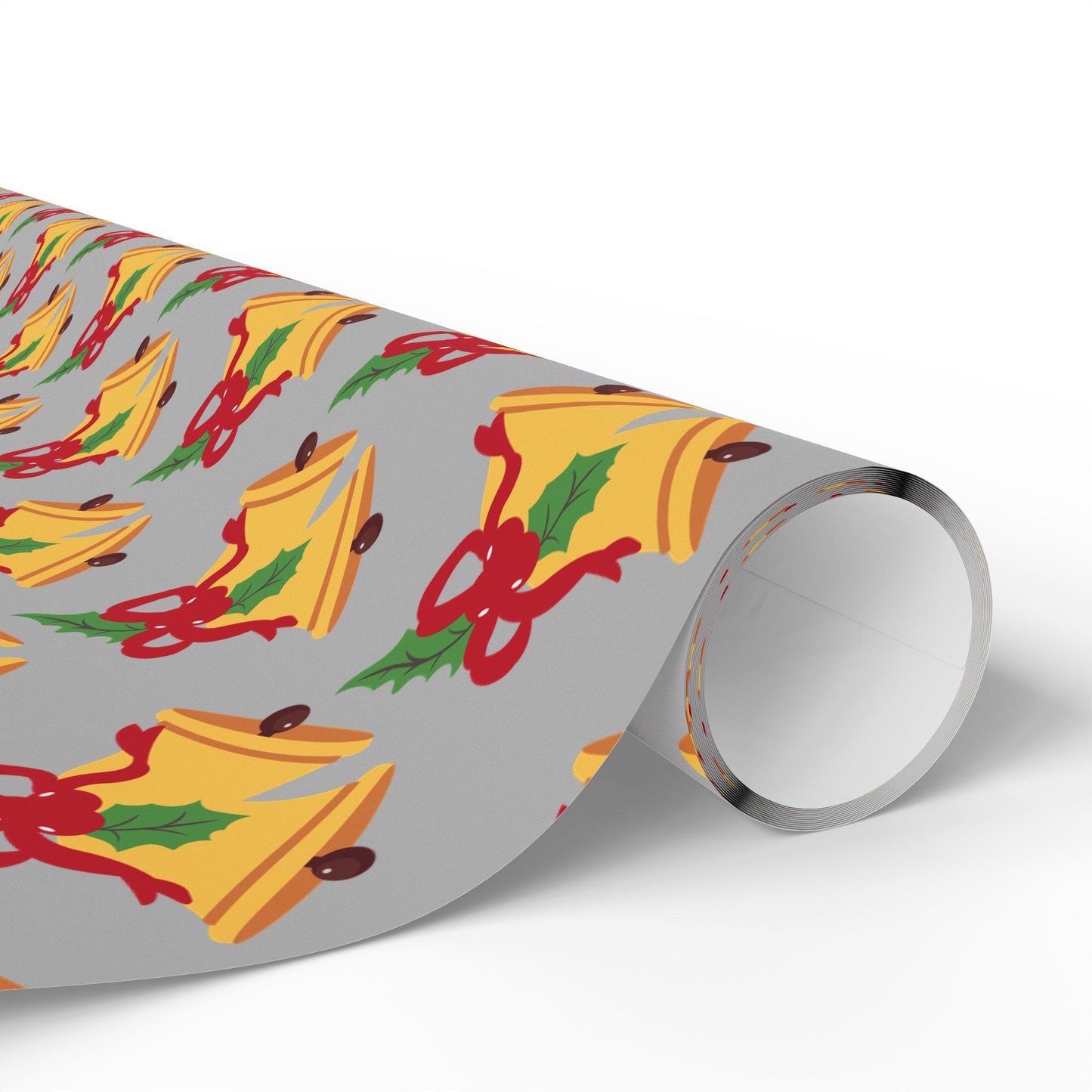 Holiday Bell Pattern Wrapping Paper — Festive Christmas Gift Wrap Roll