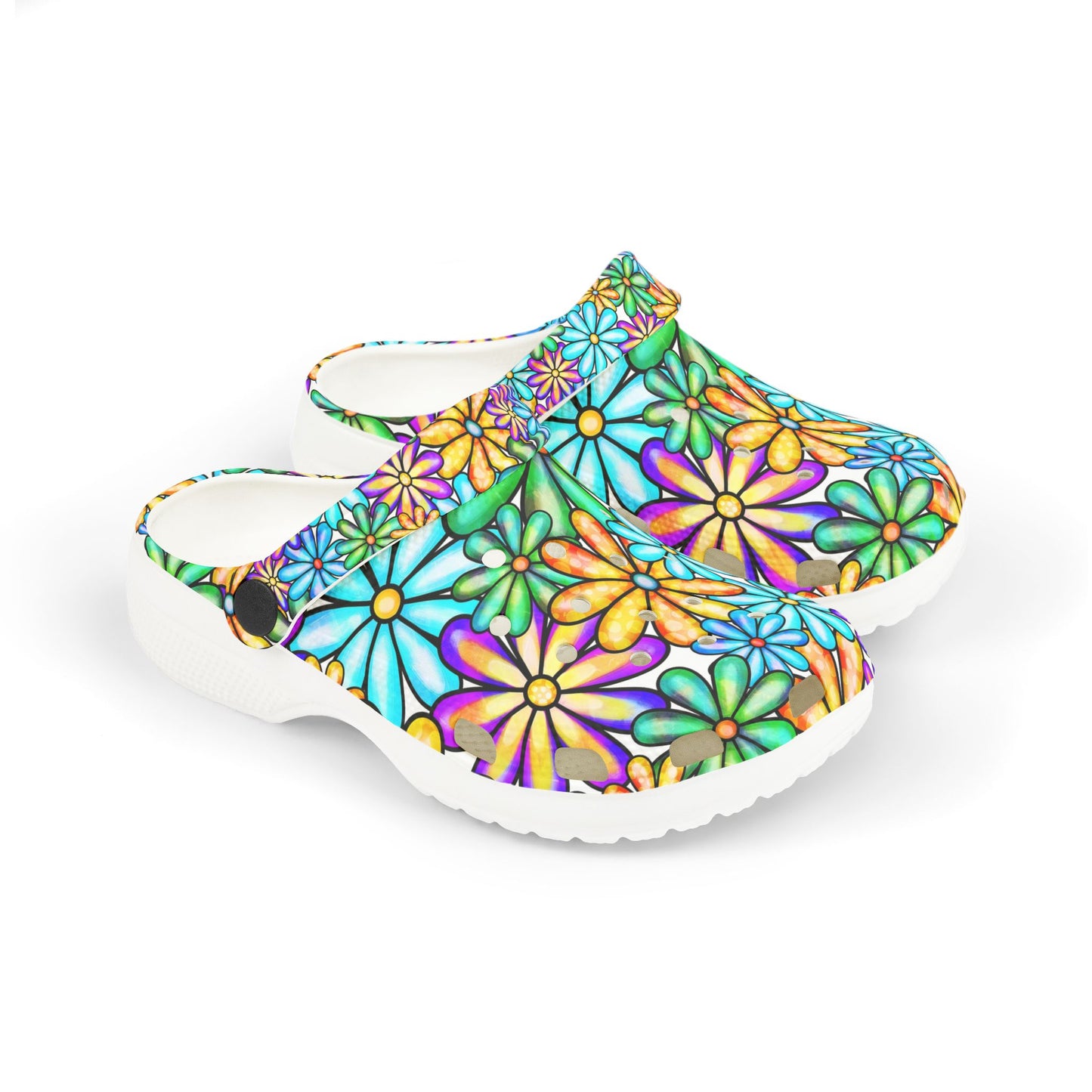 Colorful Floral Kid's EVA Foam Clogs