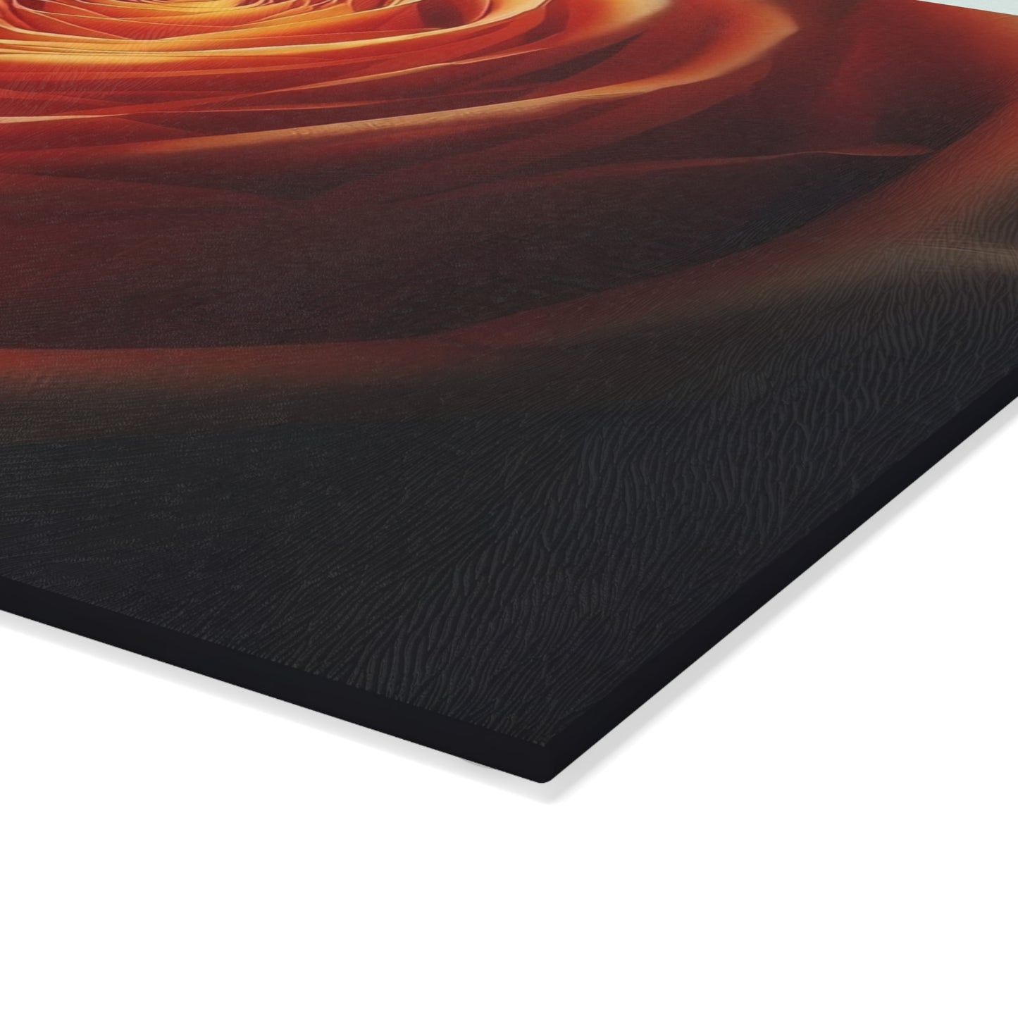 Elegant Rose Glass Cutting Board