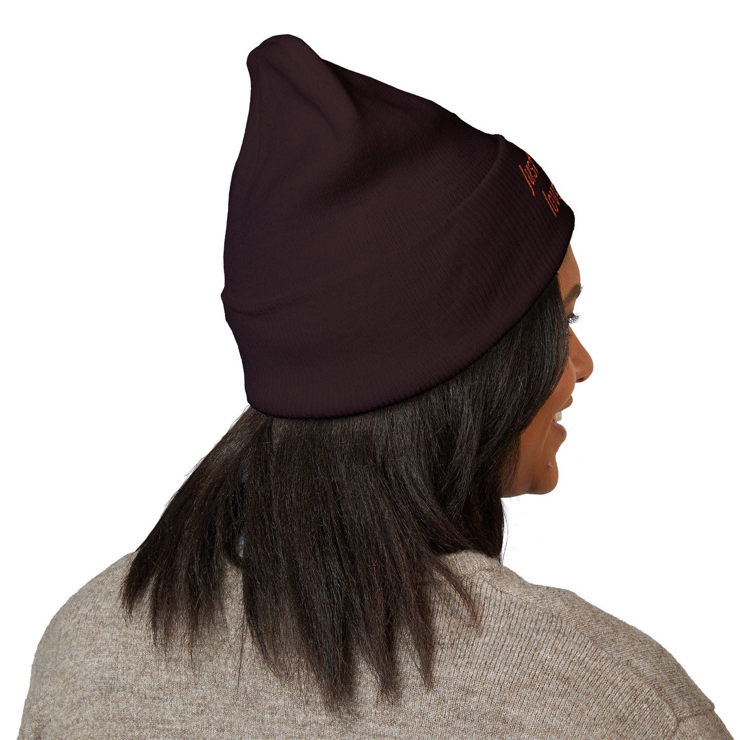 Hunting Enthusiast Beanie - "Just a Girl Who Loves to Hunt" Embroidered Cuffed Beanie