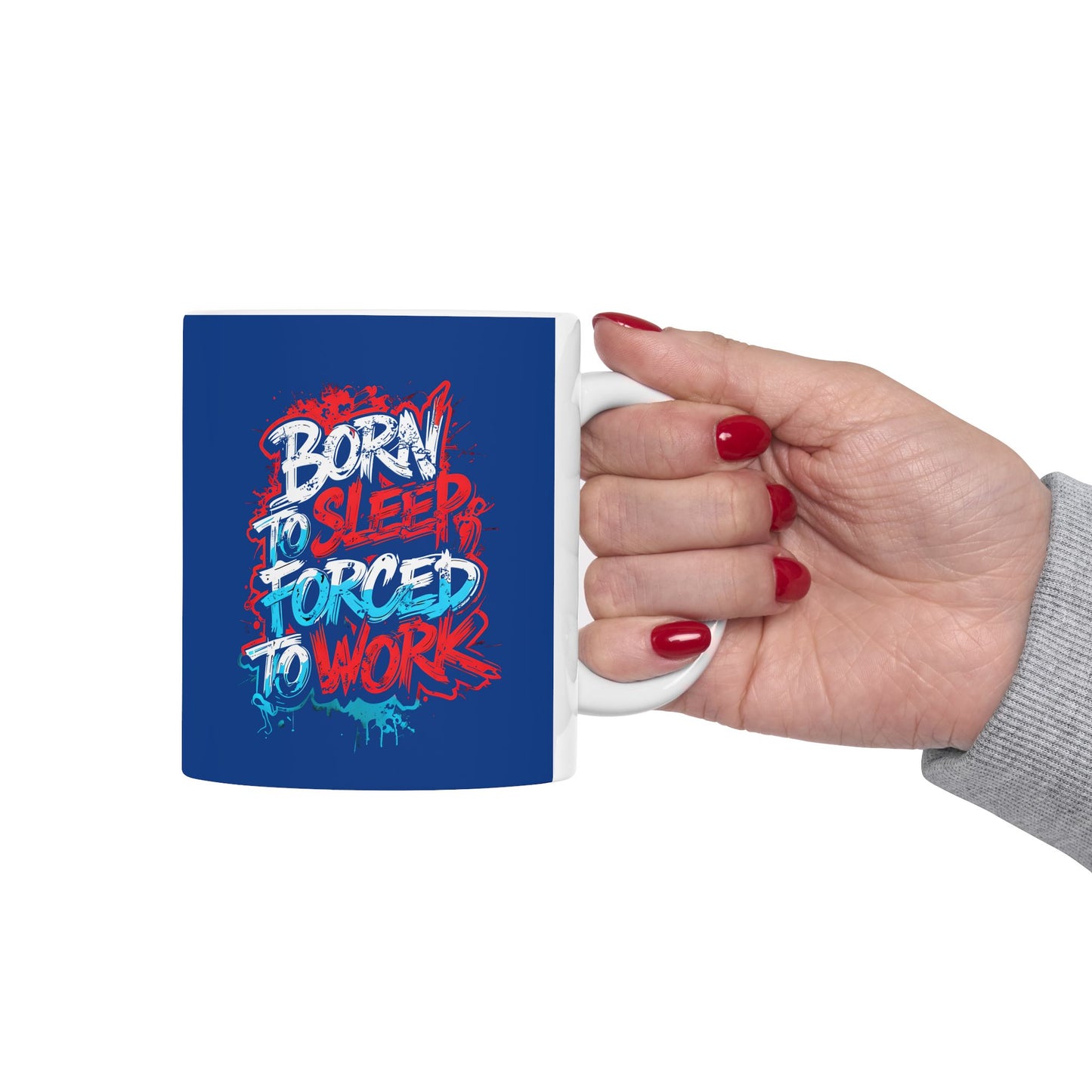 Ceramic Mug — Patriotic Retro Neon "God Bless America" Coffee Cup