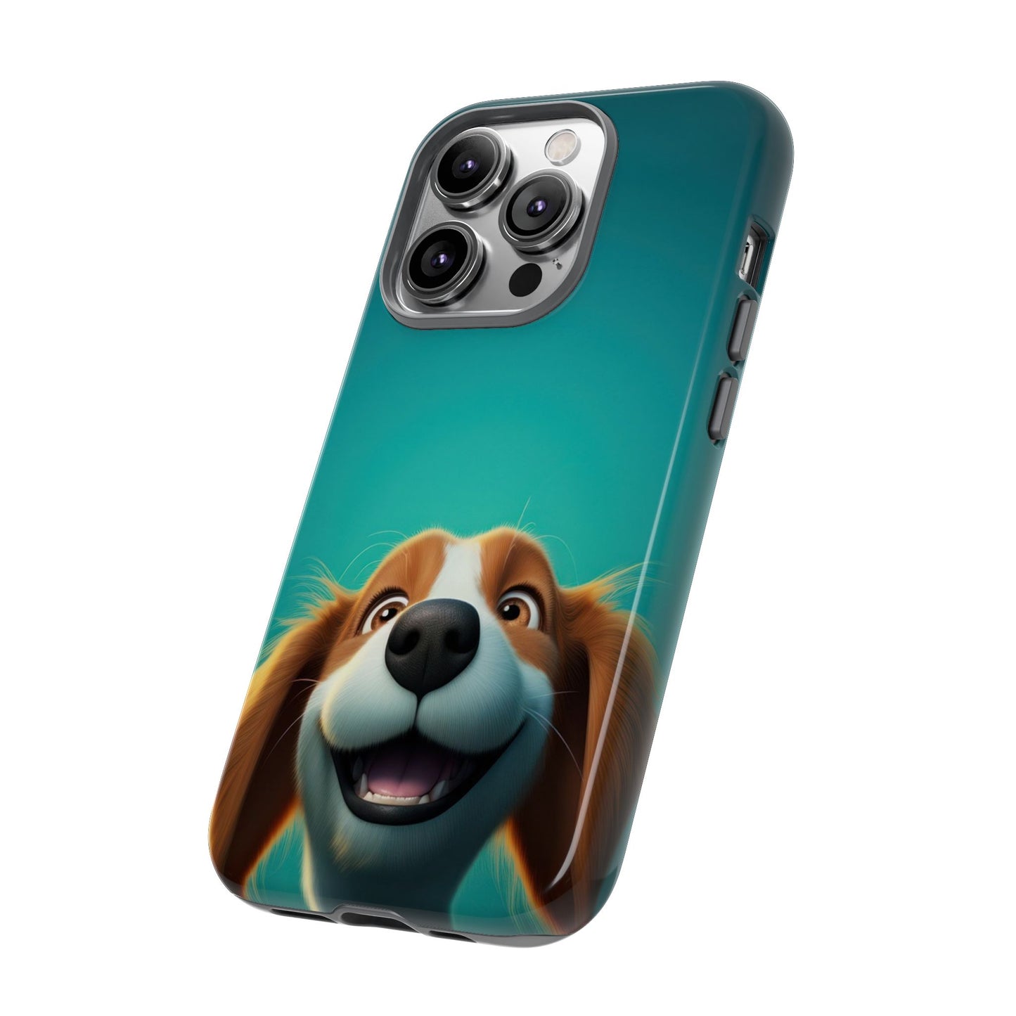 Happy Dog Phone Case — Cute Cartoon Puppy Protective Phone Cover