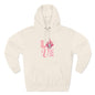 Love Blossom Hoodie — Pink Floral "LOVE" Graphic Fleece Hoodie