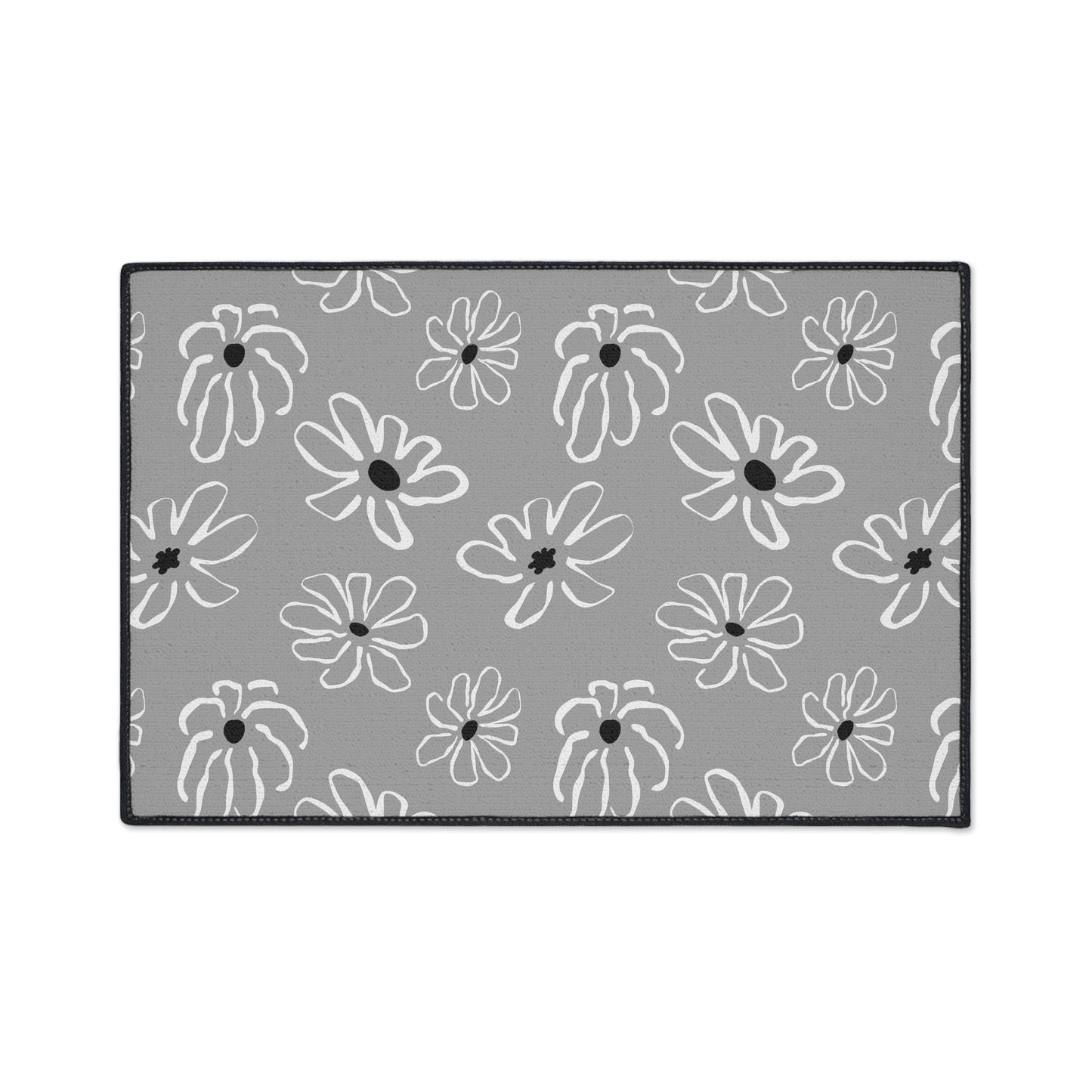 Daisy Pattern Heavy-Duty Floor Mat – Durable Non-Slip Entry & Kitchen Rug