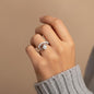 1pc Line-shaped Round Zirconia Rings for Women with Design Sense Jewelry for Engagement Wedding and Proposal Light Luxury Exquisite Jewelry for Women