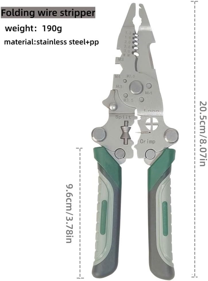 New Multifunctional Foldable Automatic Wire Stripper and Cutter,Wire Crimping Tool for Wire Repair and Splicing