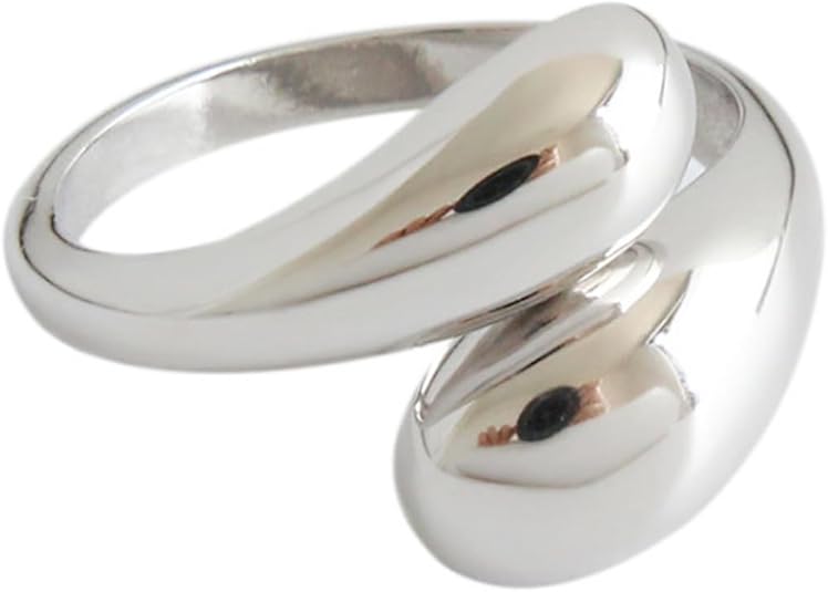 Handmade Rings 925 Sterling Silver Band Ring Adjustable Open Knuckle Rings Thumb