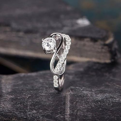 1pc Line-shaped Round Zirconia Rings for Women with Design Sense Jewelry for Engagement Wedding and Proposal Light Luxury Exquisite Jewelry for Women