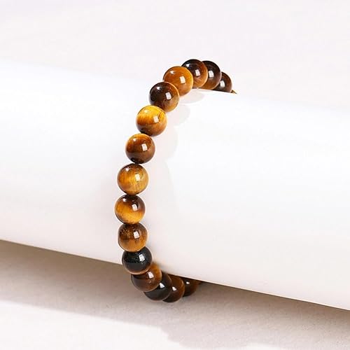 Triple Protection Tigers Eye Black Obsidian and Hematite Beaded Bracelets for Men Women Natural Stone Crystal Beads Bracelet