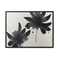 Framed Black Floral Matte Canvas Wall Art — Monochrome Botanical Print