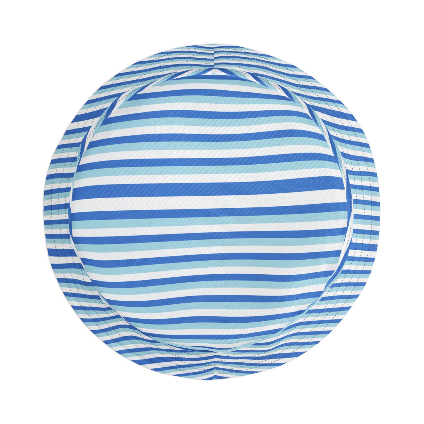 Blue Striped Bucket Hat — Nautical Summer Beach Sun Hat