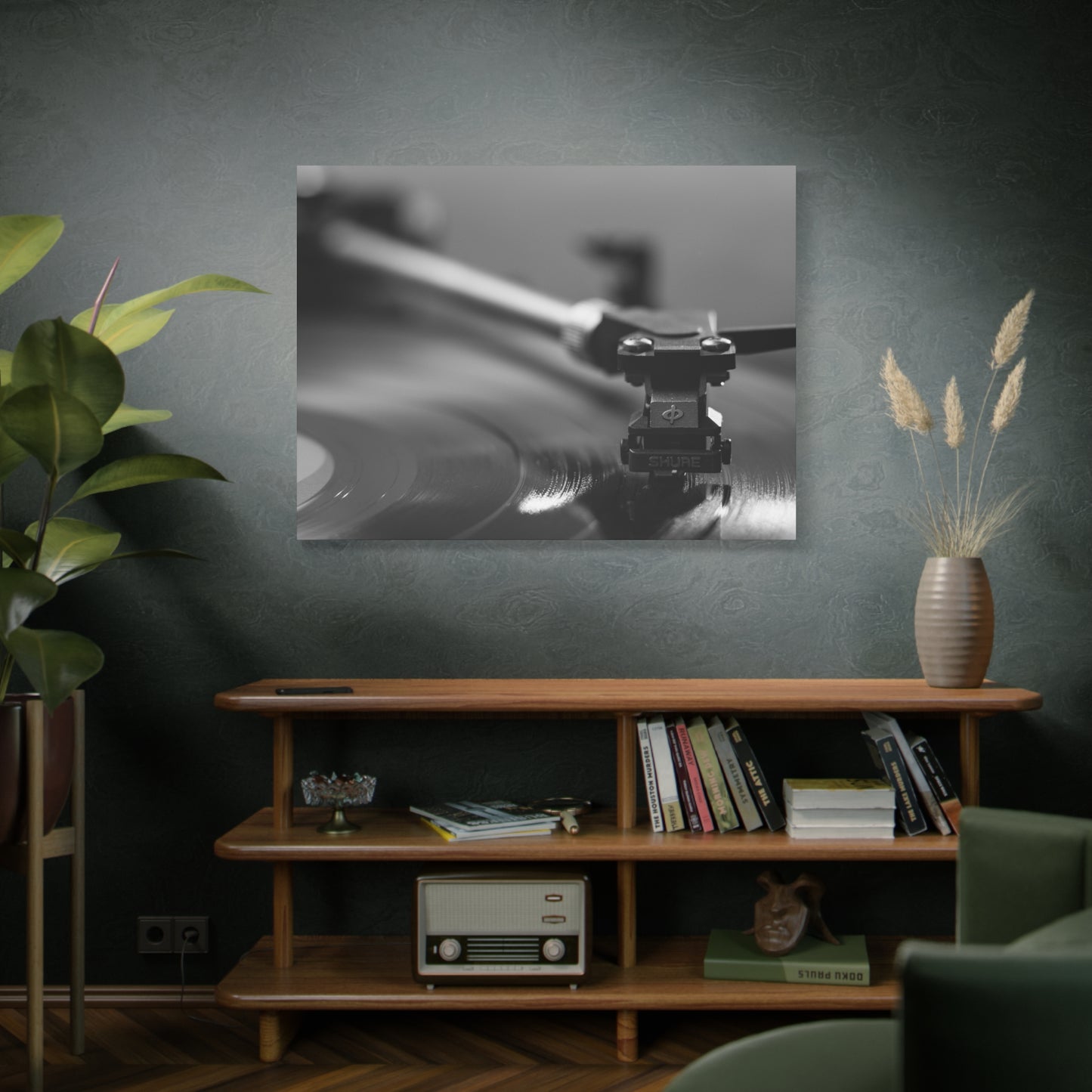 Vinyl Turntable Matte Canvas Print — Stretched 1.25" Wall Art