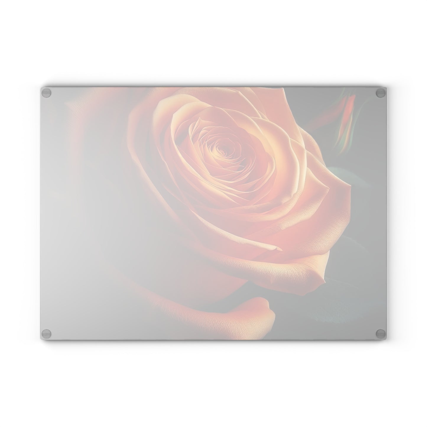 Elegant Rose Glass Cutting Board