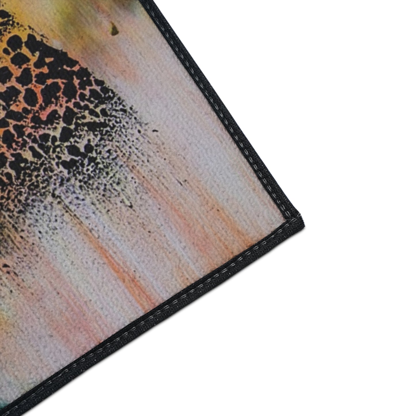 Abstract Art Heavy-Duty Floor Mat — Vibrant Brushstroke Entry Rug