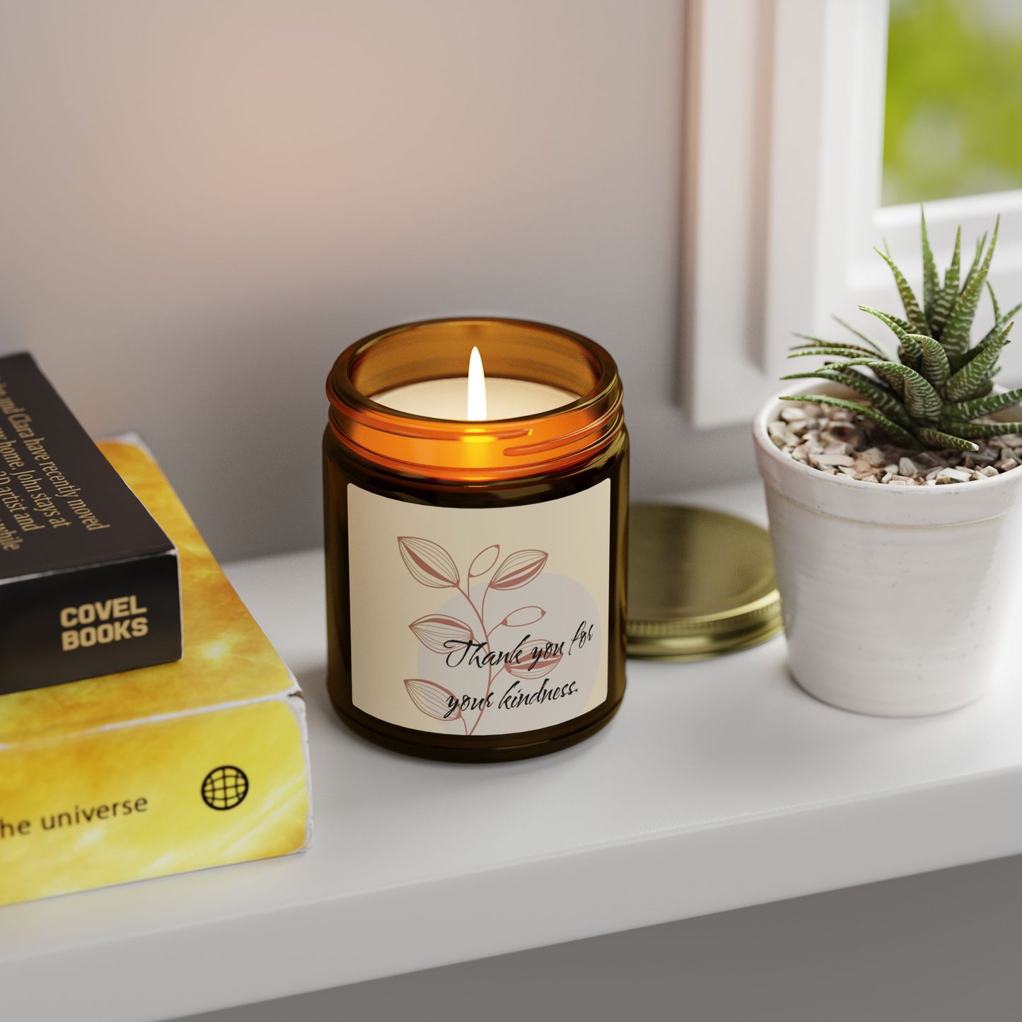 Thank You Candle — Coconut Apricot Scented Jar (4oz & 9oz)