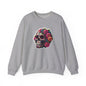Sugar Skull Crewneck Sweatshirt — Floral Day of the Dead Graphic