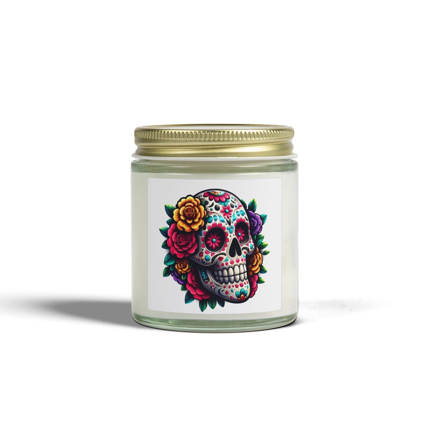 Day of the Dead Coconut Apricot Scented Candle (4oz & 9oz)