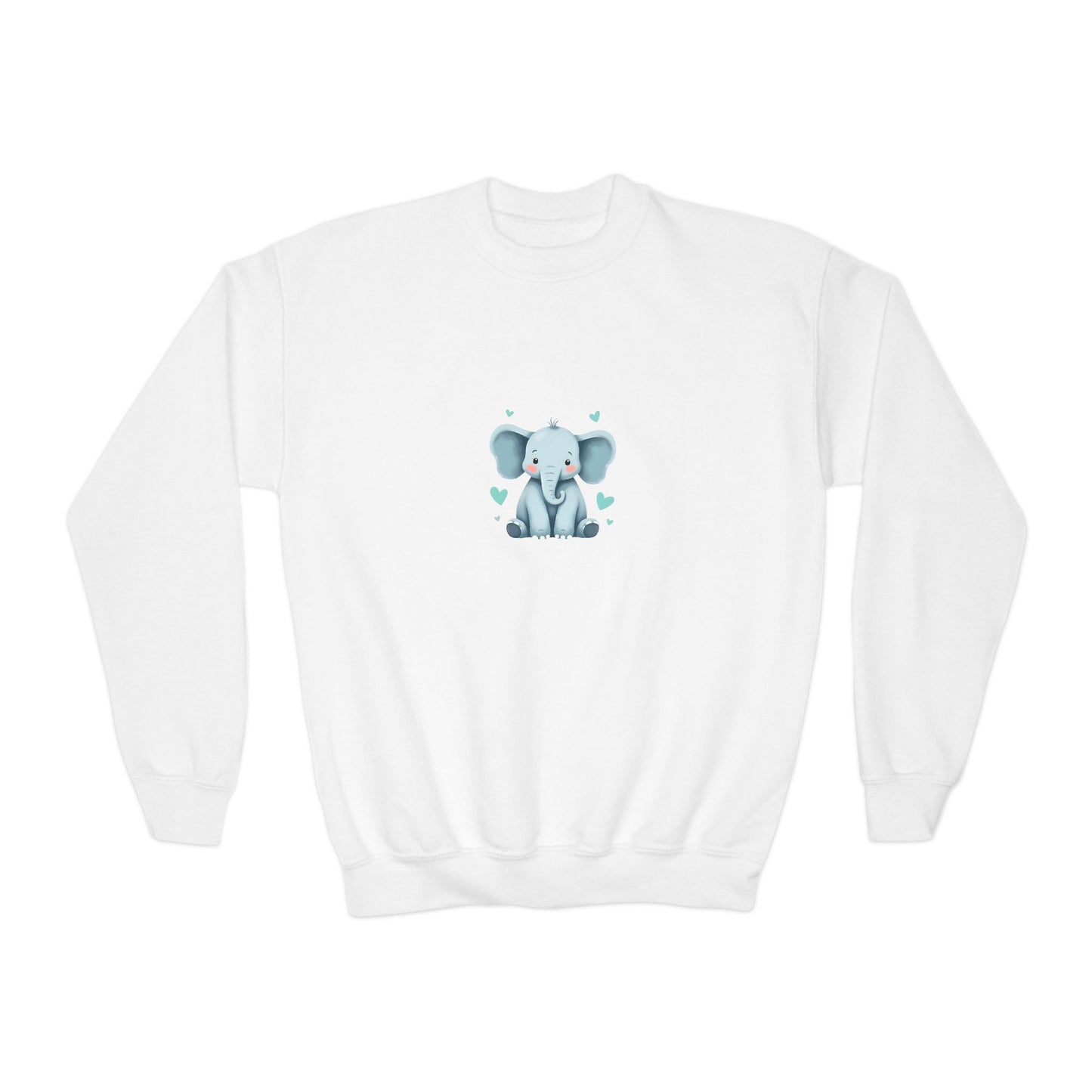 Adorable Elephant Youth Crewneck Sweatshirt