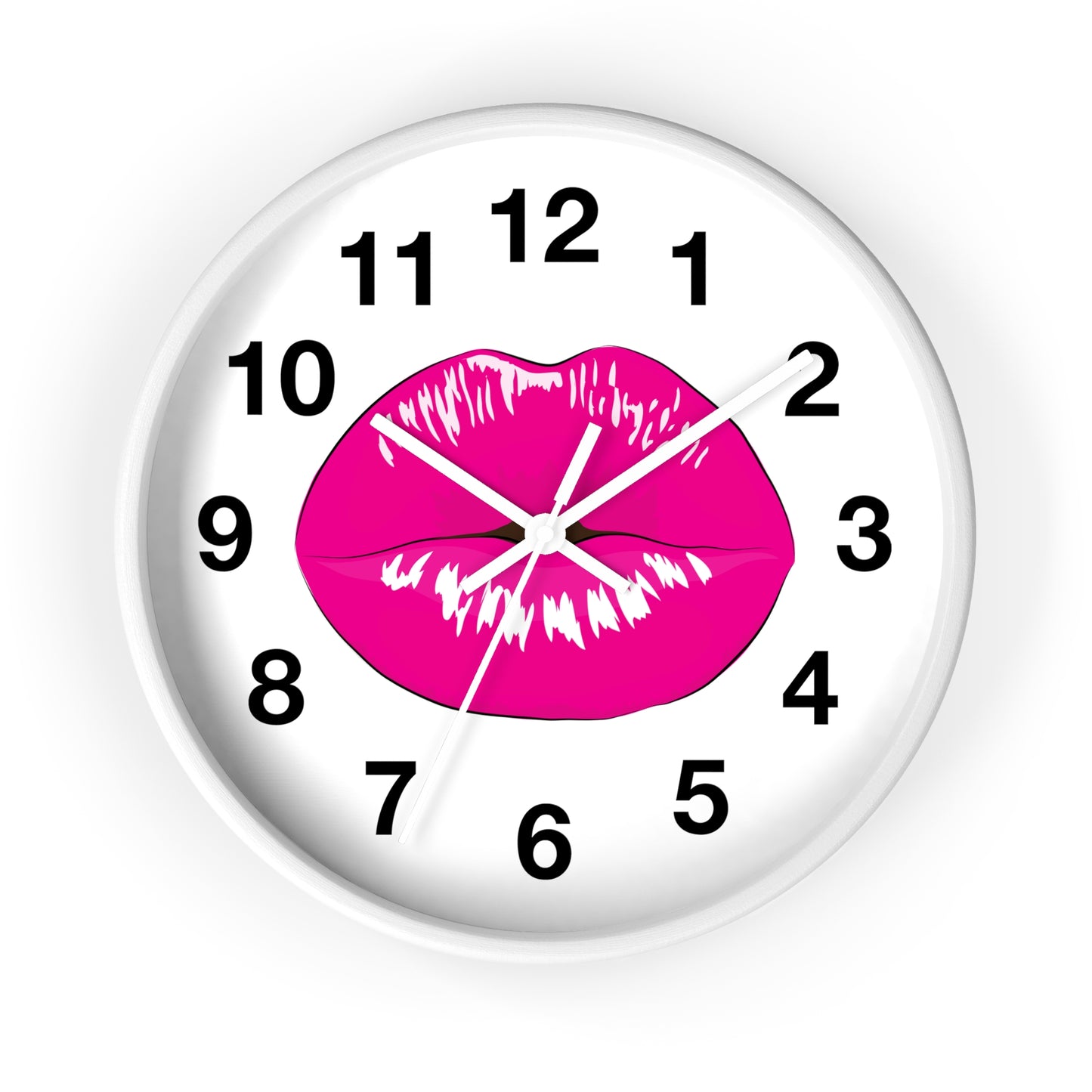 Hot Pink Kiss Wall Clock | Lip Print Clock