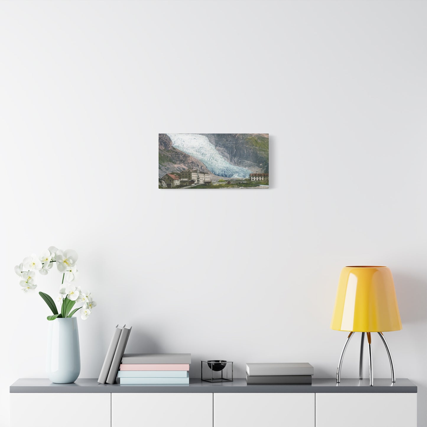 Glacier Village Matte Canvas Print