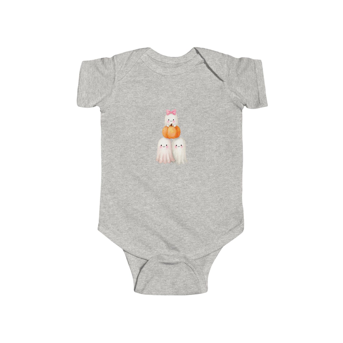 Adorable Halloween Infant Bodysuit, Cute Baby Outfit, Pumpkin Ghost Costume, Baby Shower Gift, Fall Celebration Apparel