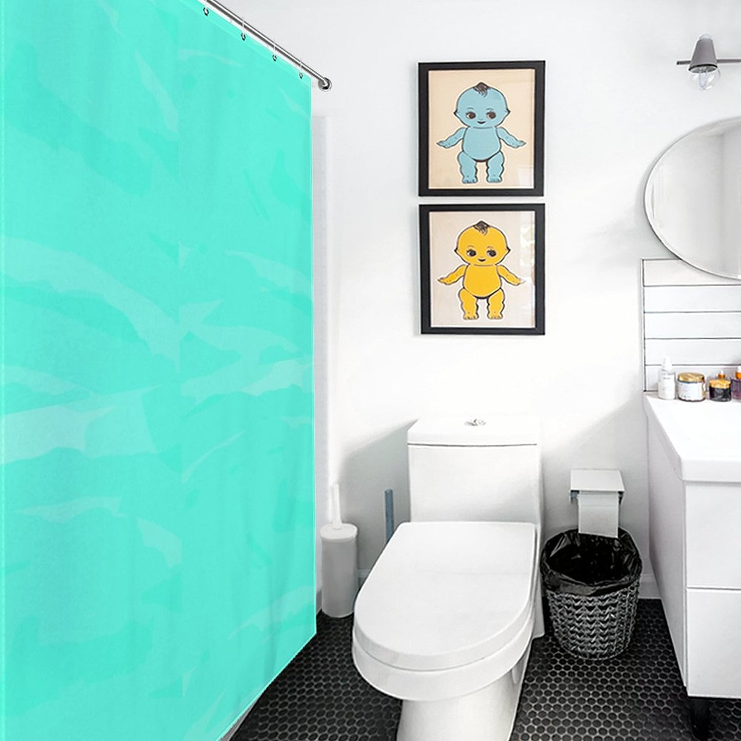 Teal Shower Curtain