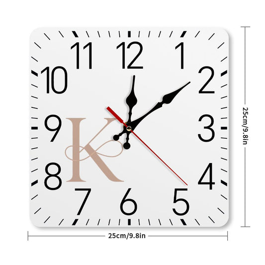 Square Wall Clock-9.8"x9.8"/25x25cm