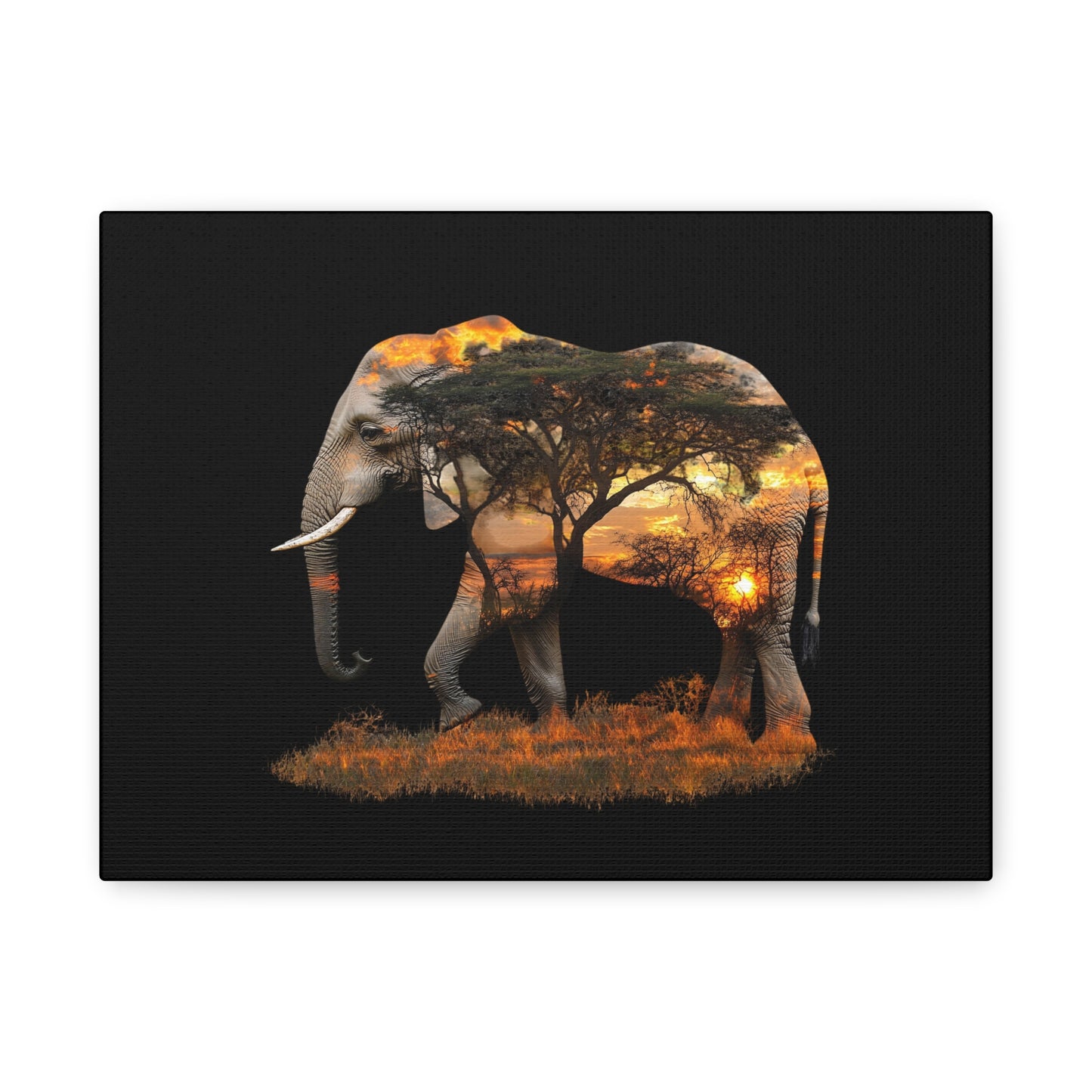 Elephant Tree Matte Canvas Art