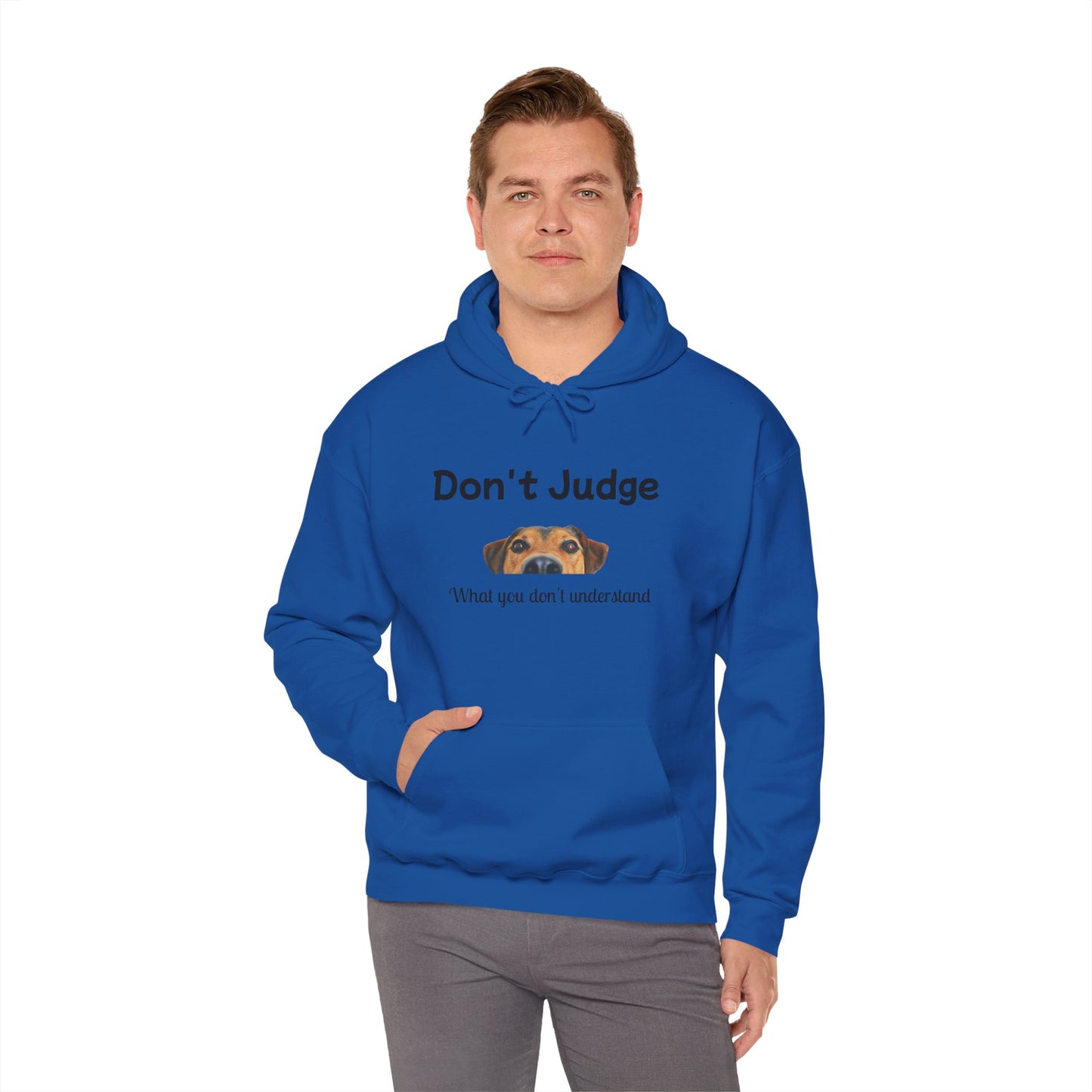 Don't Judge Hoodie - Funny Dog Sweatshirt for Dog Lovers, Perfect Gift for Pet Owners, Cozy Casual Wear, Great for All Occasions