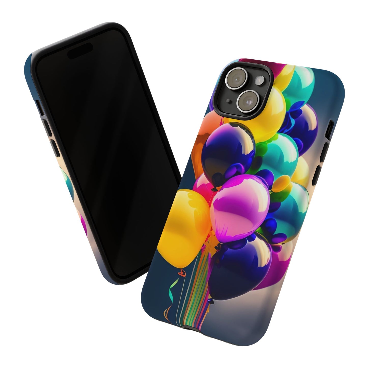 Colorful Balloon Tough Phone Case — Vibrant Party Balloons Protective Cover