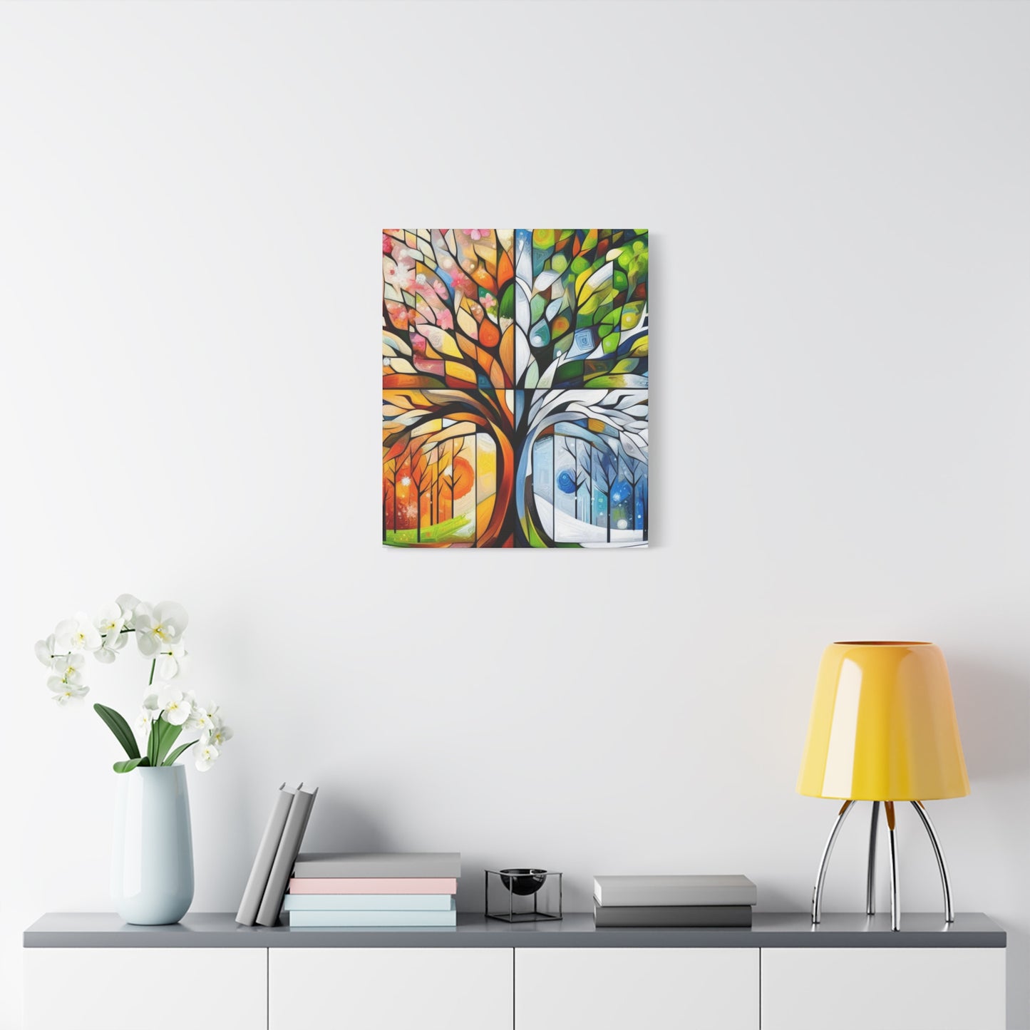 Seasons Tree Matte Canvas Wall Art — Stretched 1.25"