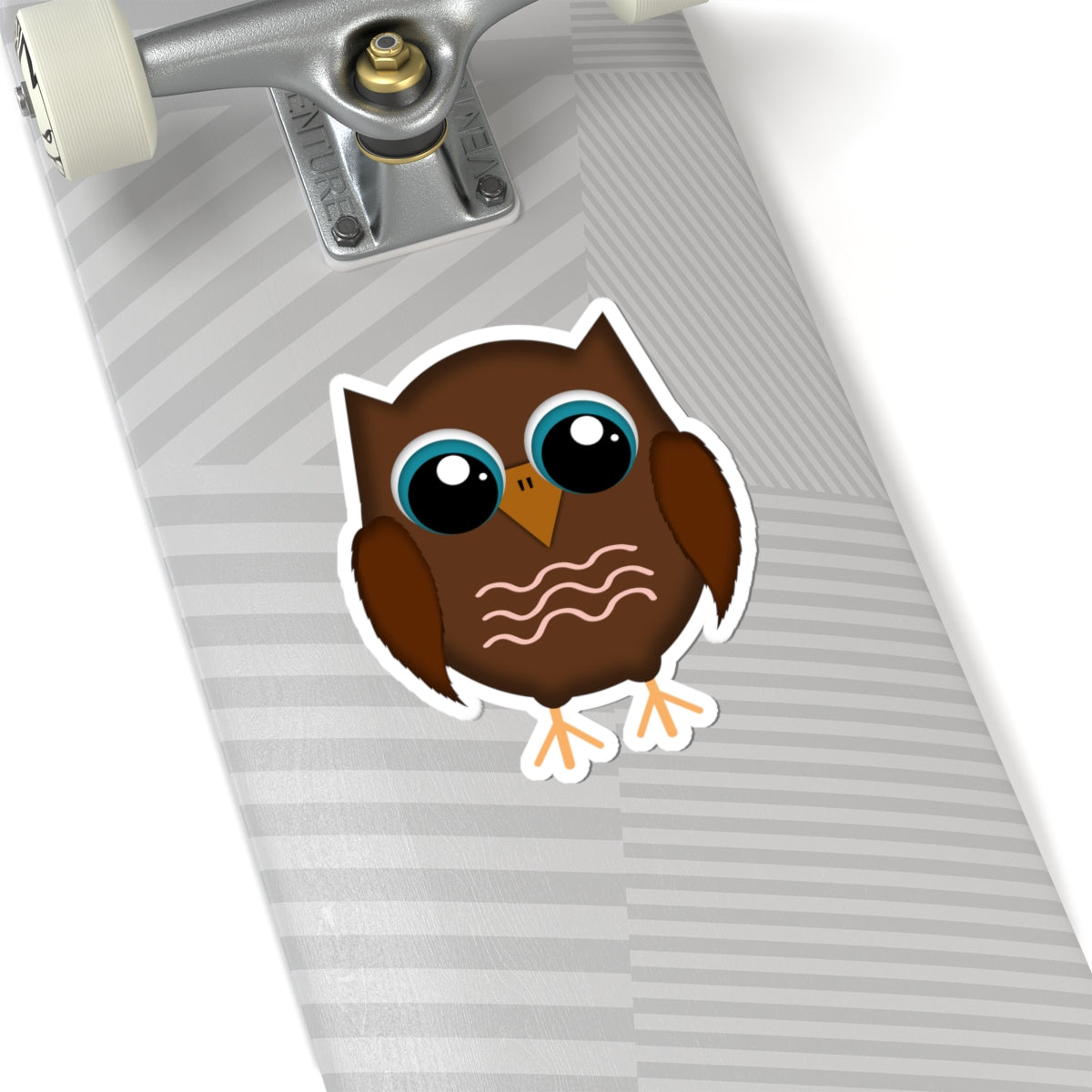 Cute Brown Owl Kiss-Cut Stickers, Fun Laptop Decals