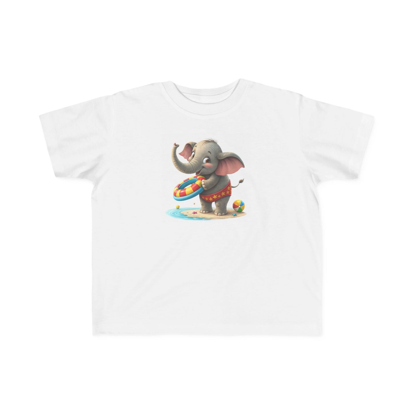 Cute Elephant Toddler Tee, Fun Summer Shirt, Kids Beachwear, Adorable Gift for Ages 2-5, Playful Animal Apparel