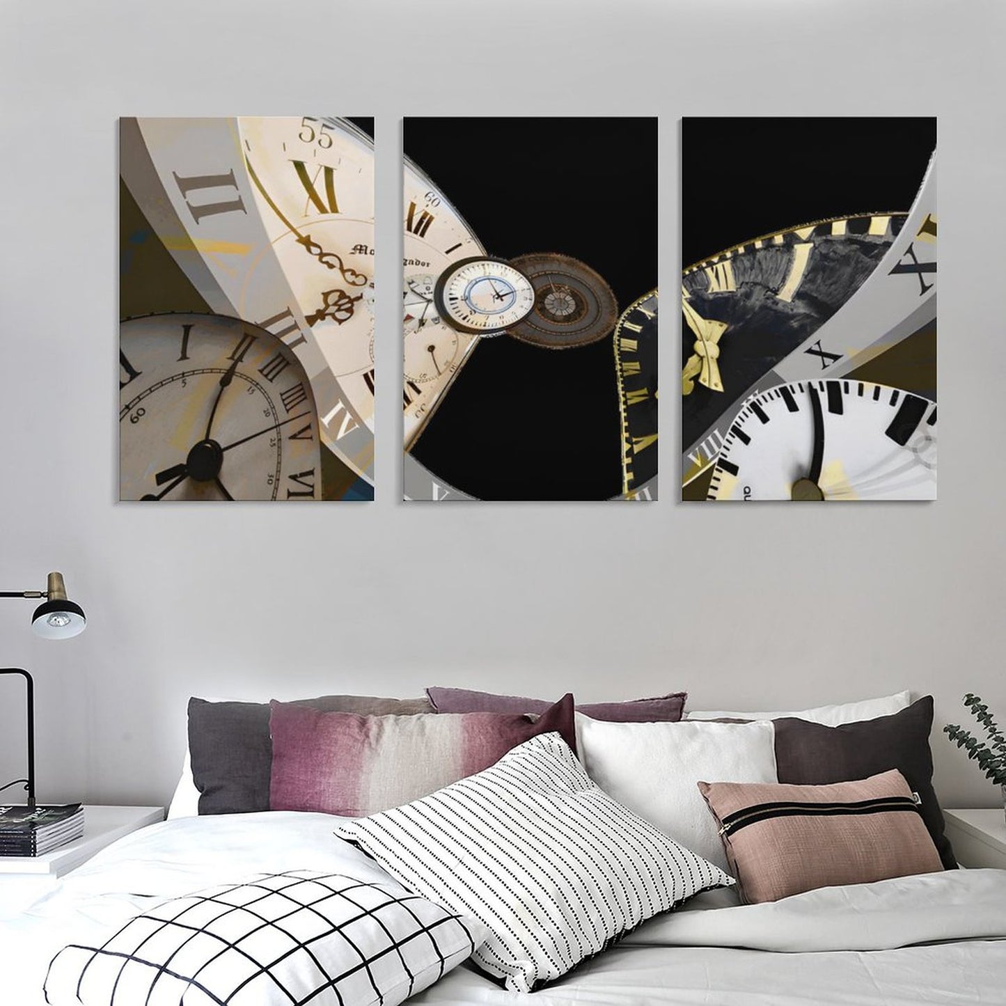 Vertical Framed Wall Art Clock
